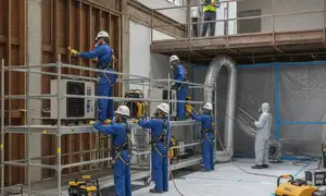 Structural drying crew removing hidden moisture in Santa Clarita, CA home to prevent mold growth
